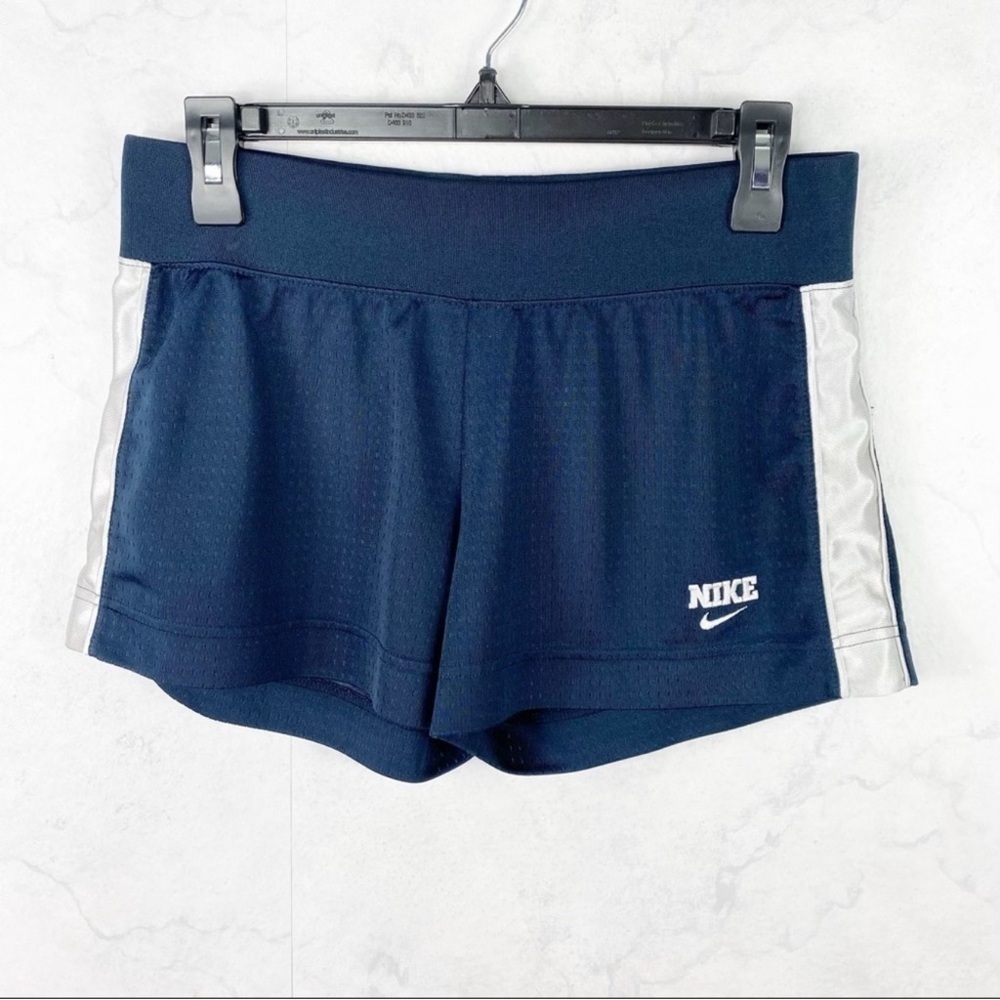 Nike Women's Athletic Shorts in Navy and Silver
